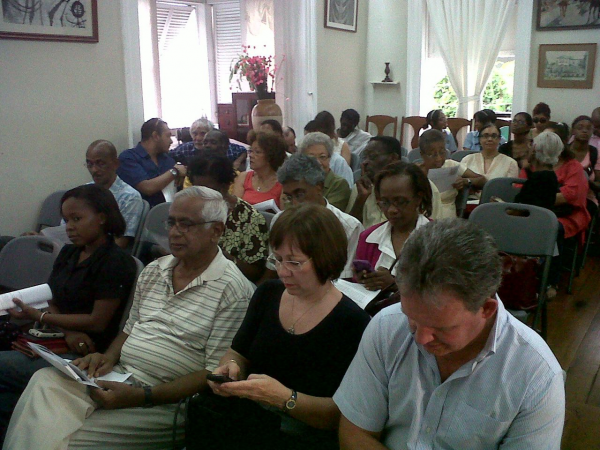 Section of the audience at the launch of 'The Sky's Wild Noise'.